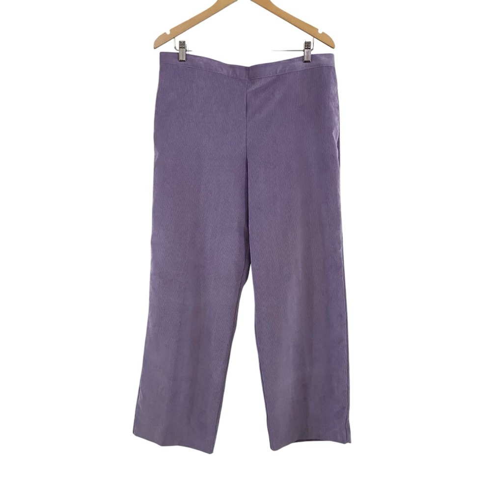 Corduroy Pants Purple Lavender Pull-On Pant Alfred Dunner Women’s Plus Size 16